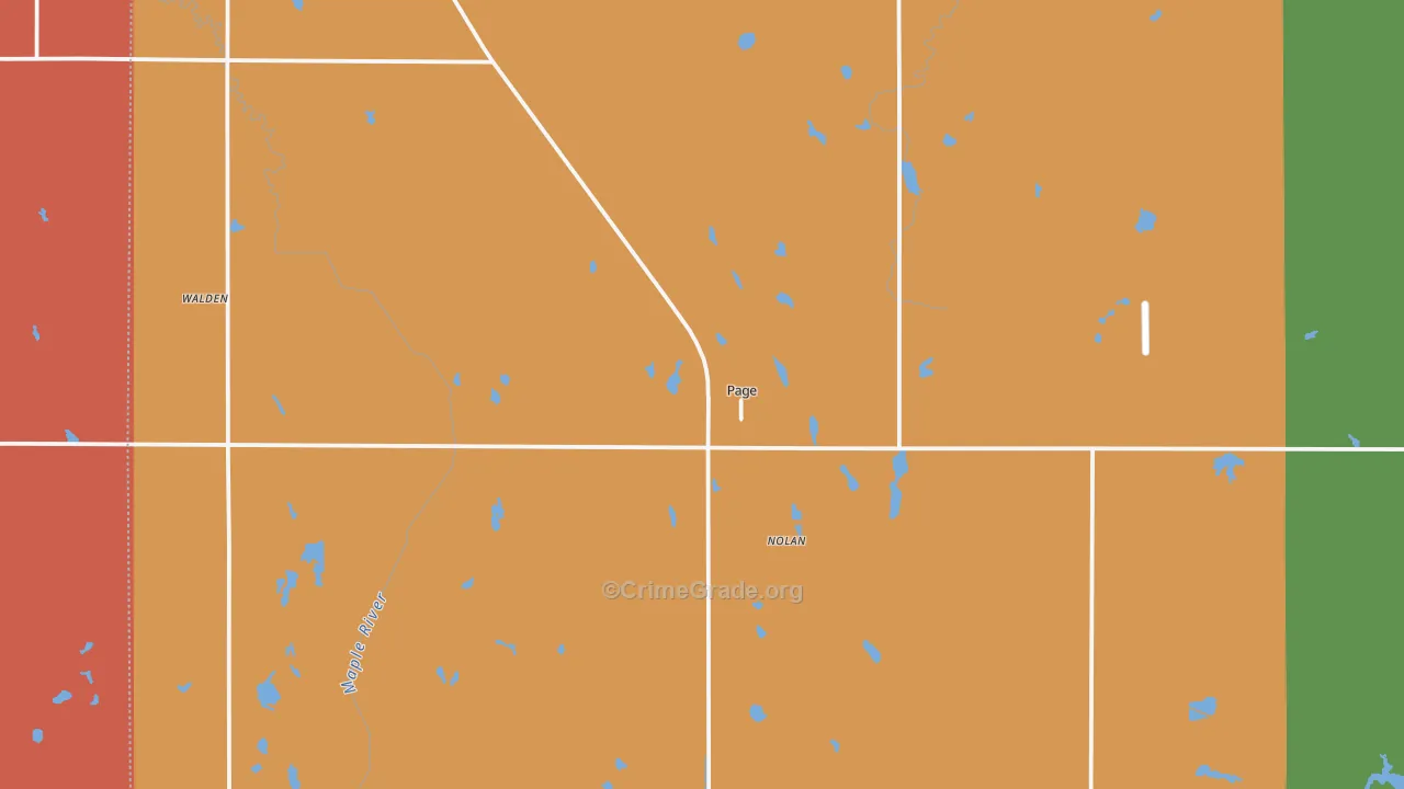 58064, ND Map of Drug-Related Crime Rates