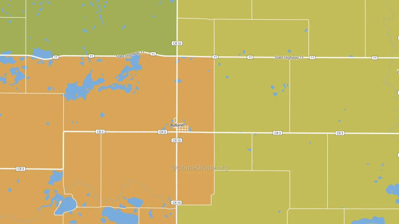 58067, ND Map of Drug-Related Crime Rates