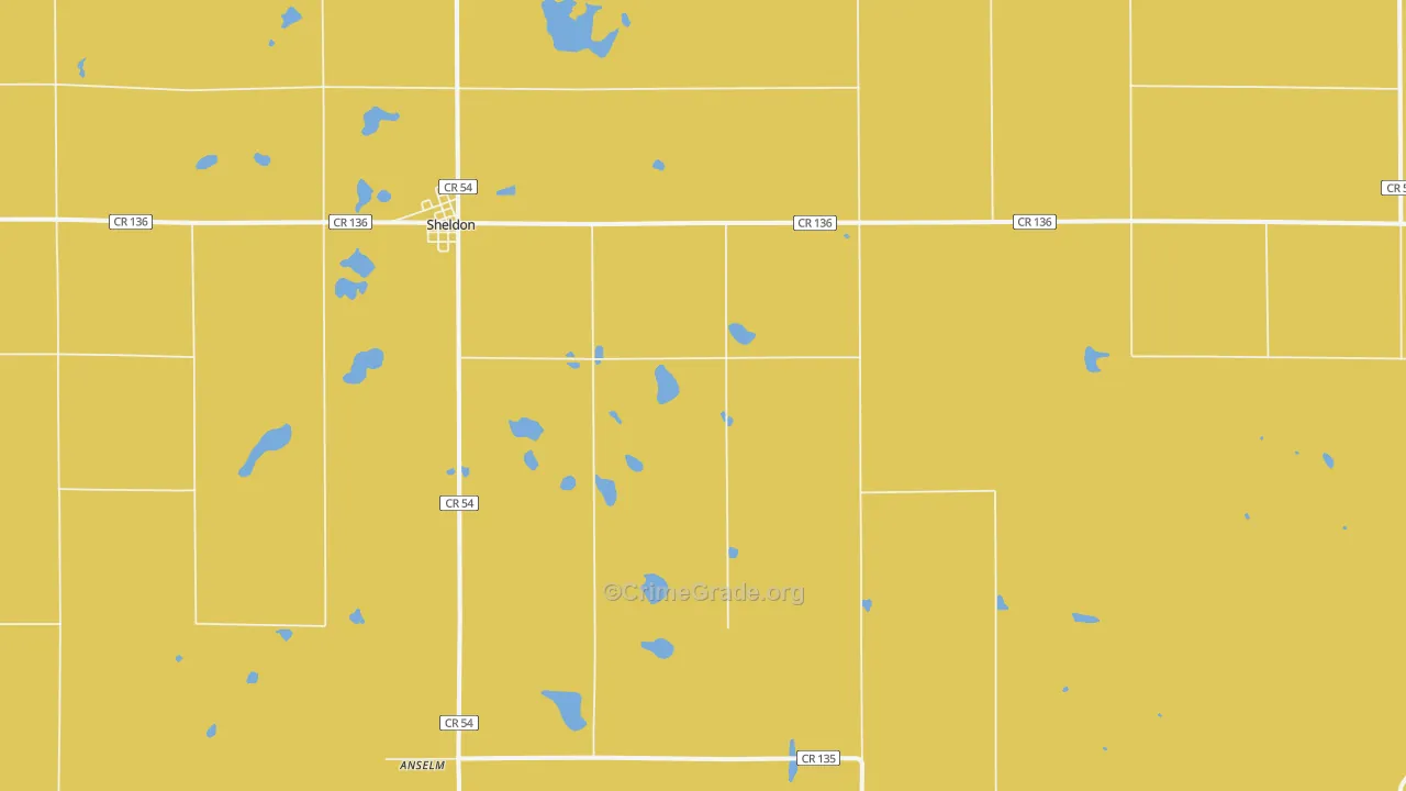 58068, ND Map of Drug-Related Crime Rates