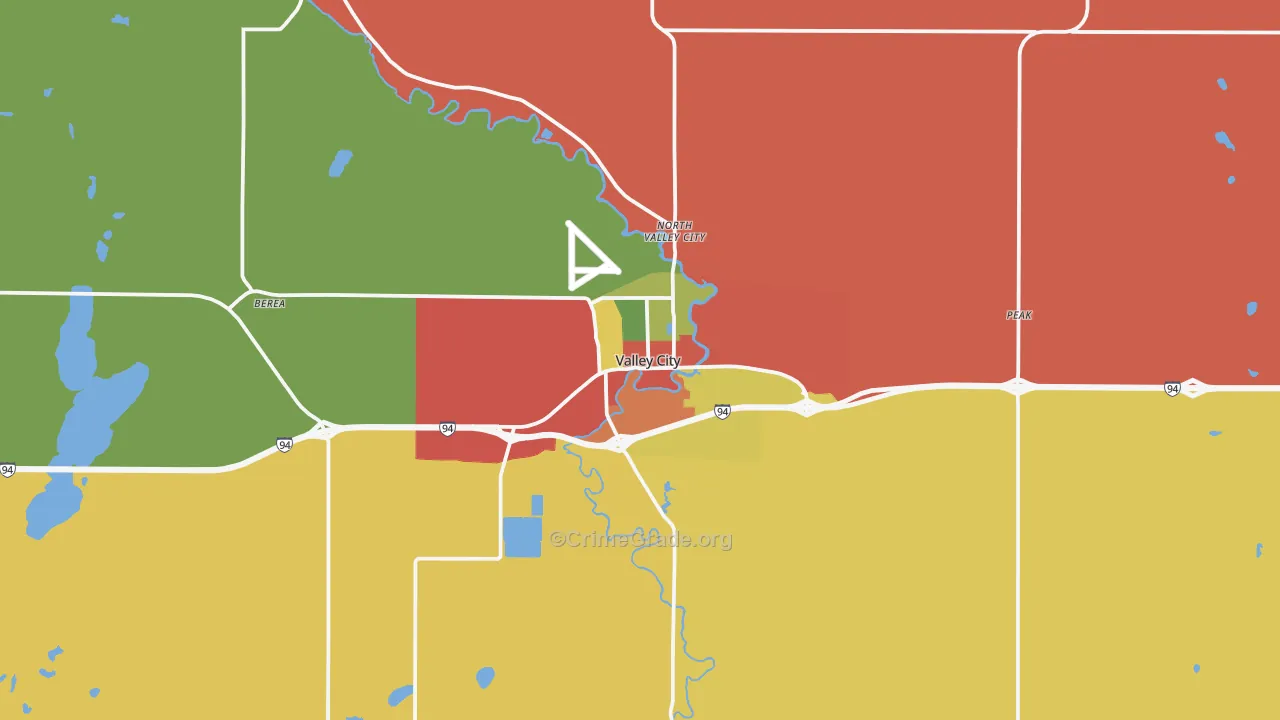 58072, ND Map of Drug-Related Crime Rates