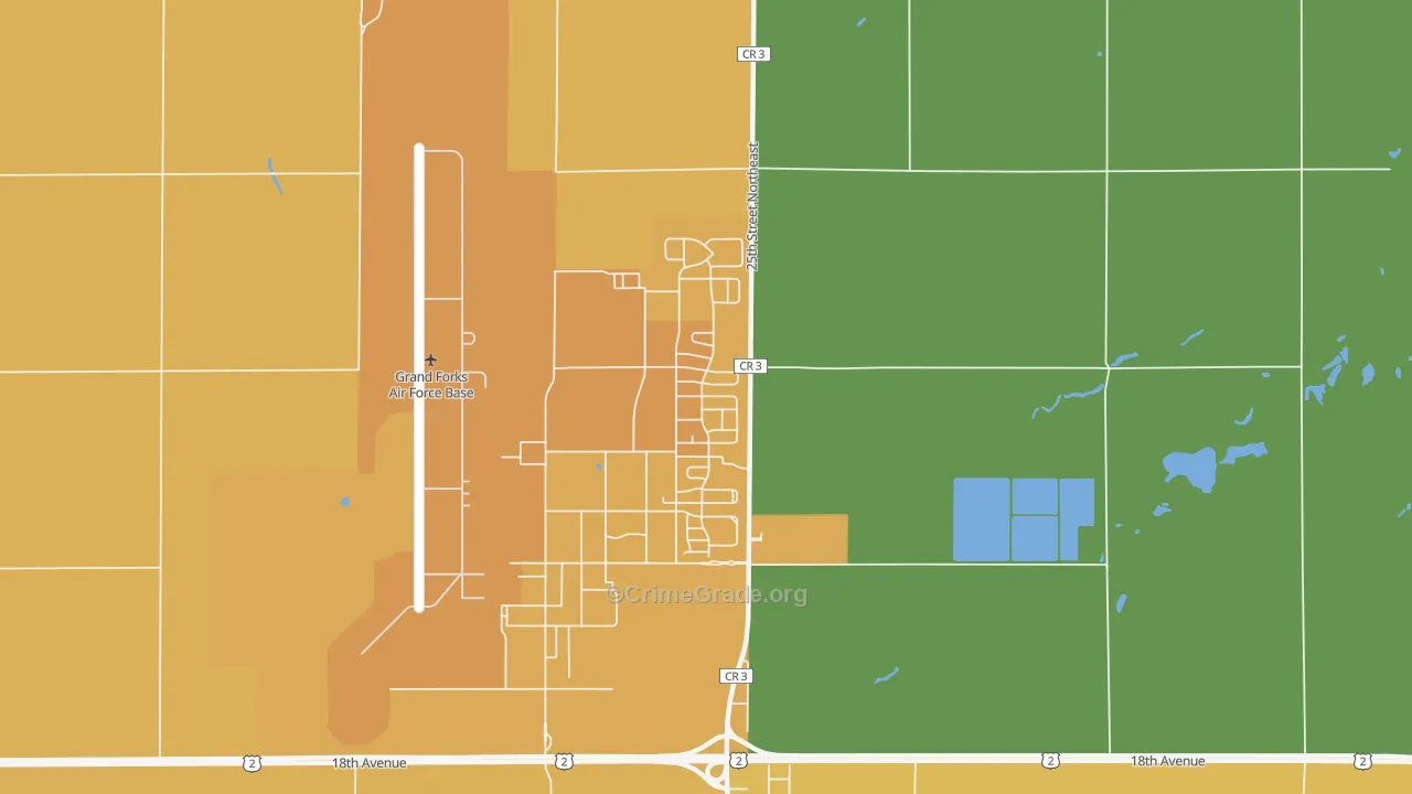 58204, ND Map of Drug-Related Crime Rates