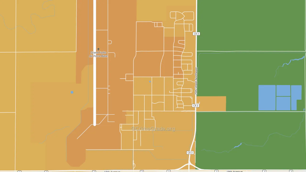 58205, ND Map of Drug-Related Crime Rates