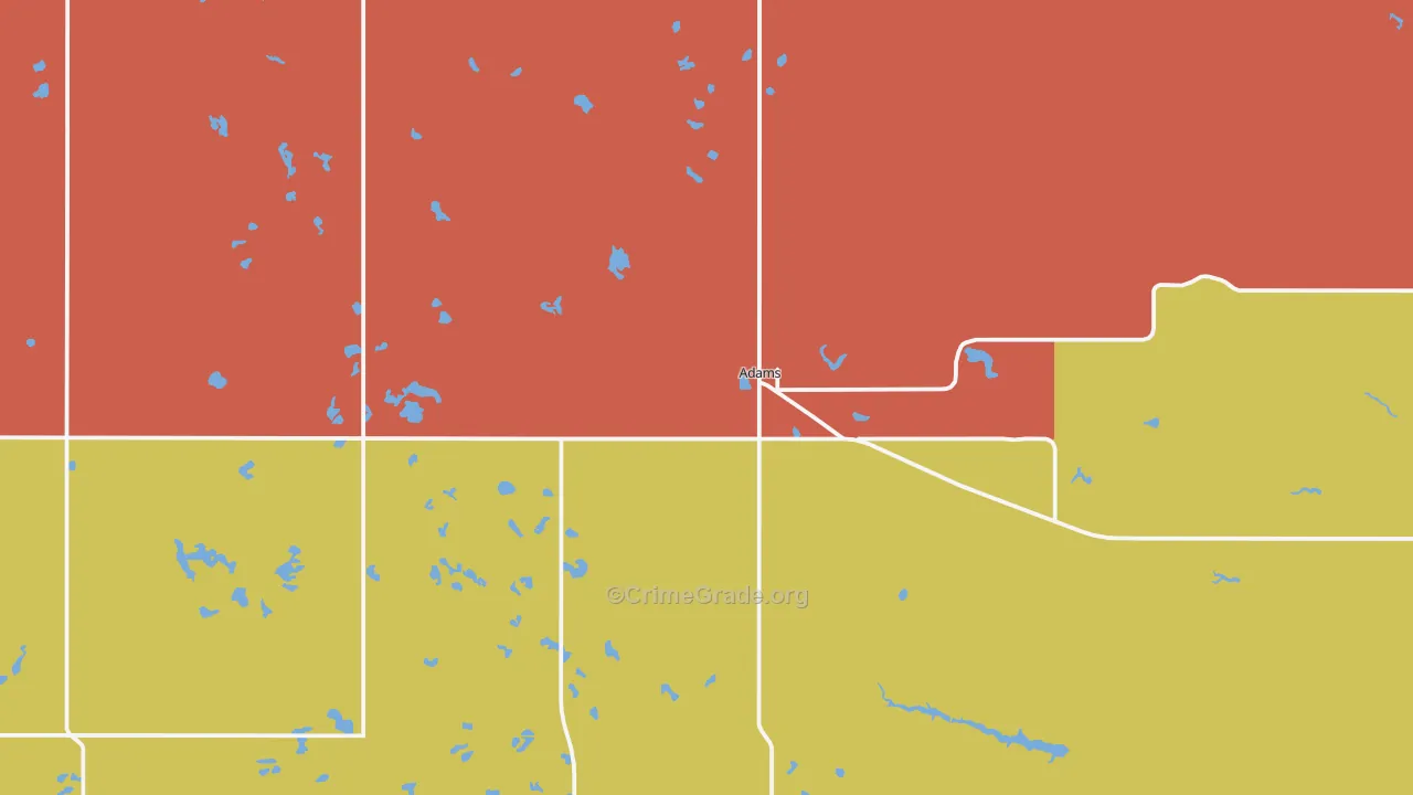 58210, ND Map of Drug-Related Crime Rates