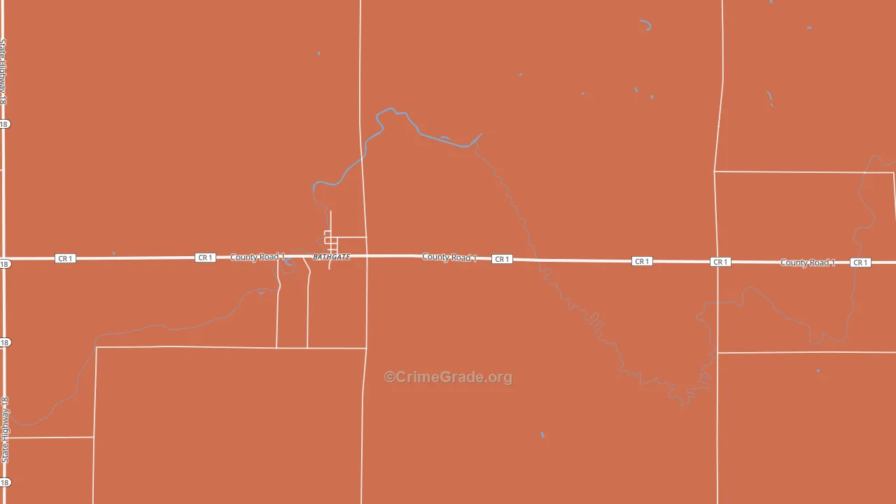58216, ND Map of Drug-Related Crime Rates