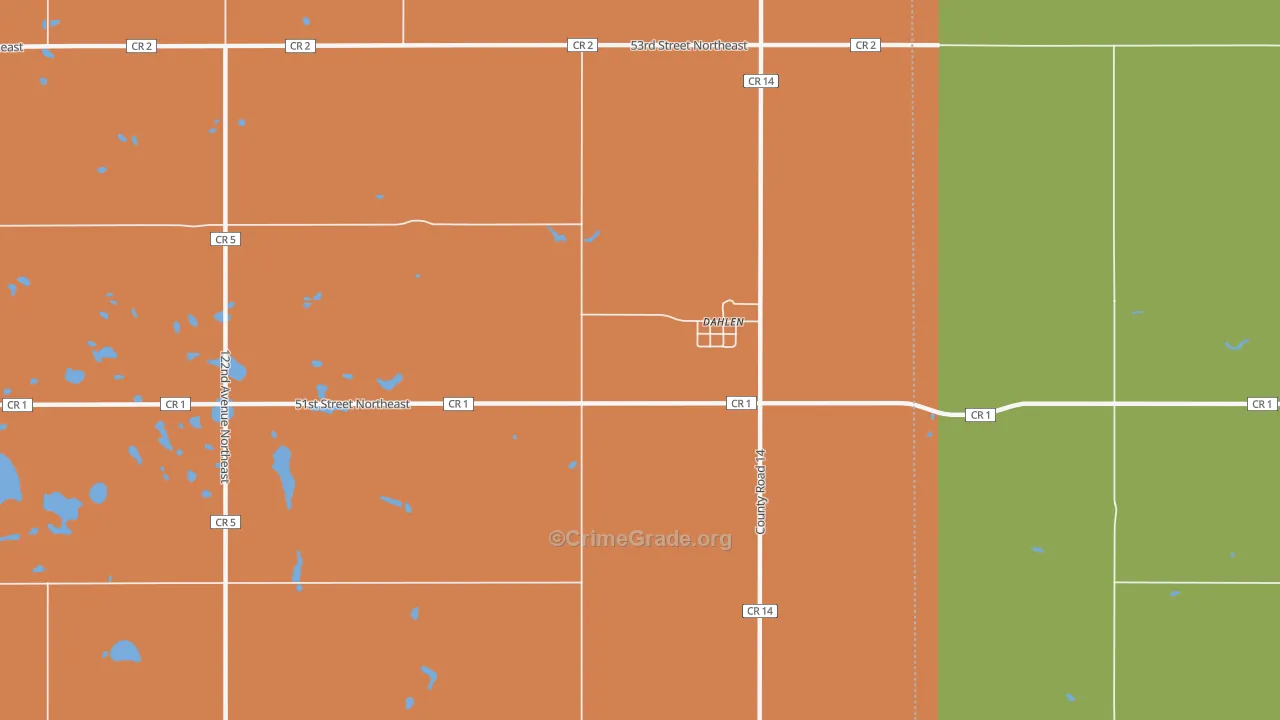 58224, ND Map of Drug-Related Crime Rates