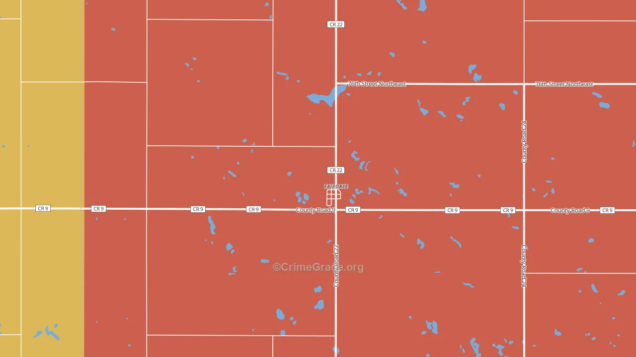 58229, ND Map of Drug-Related Crime Rates