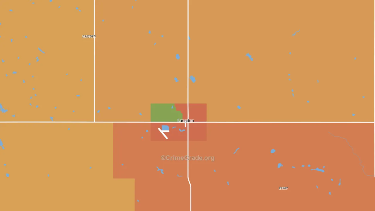 58249, ND Map of Drug-Related Crime Rates