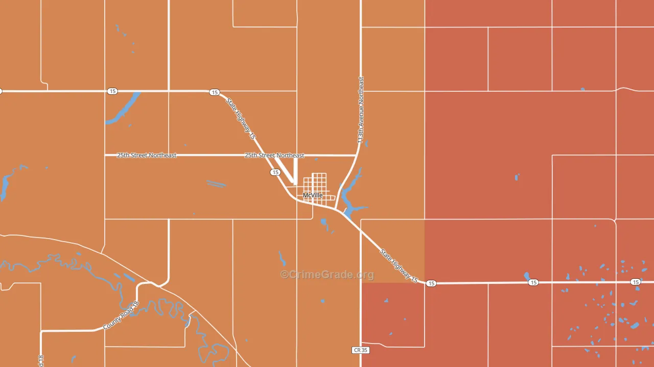 58254, ND Map of Drug-Related Crime Rates