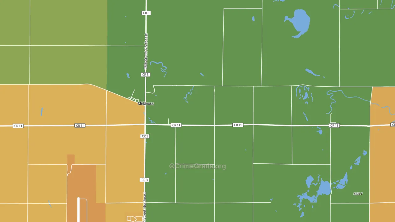 58258, ND Map of Drug-Related Crime Rates