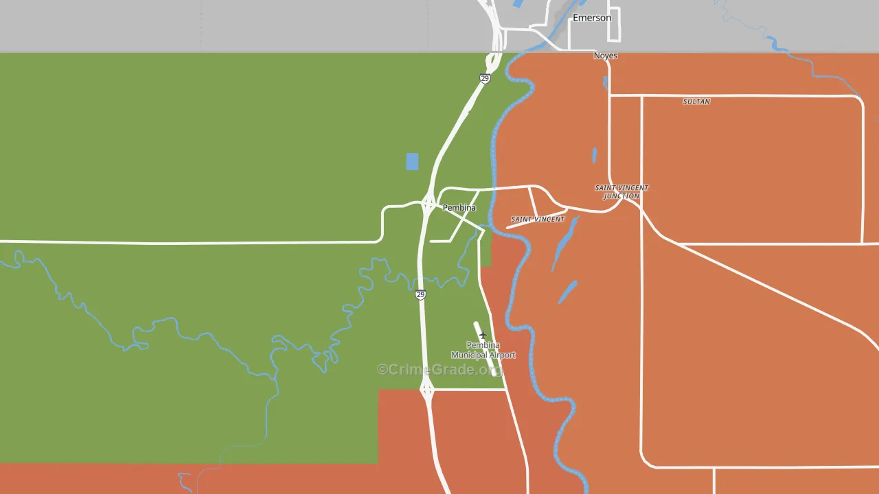 58271, ND Map of Drug-Related Crime Rates