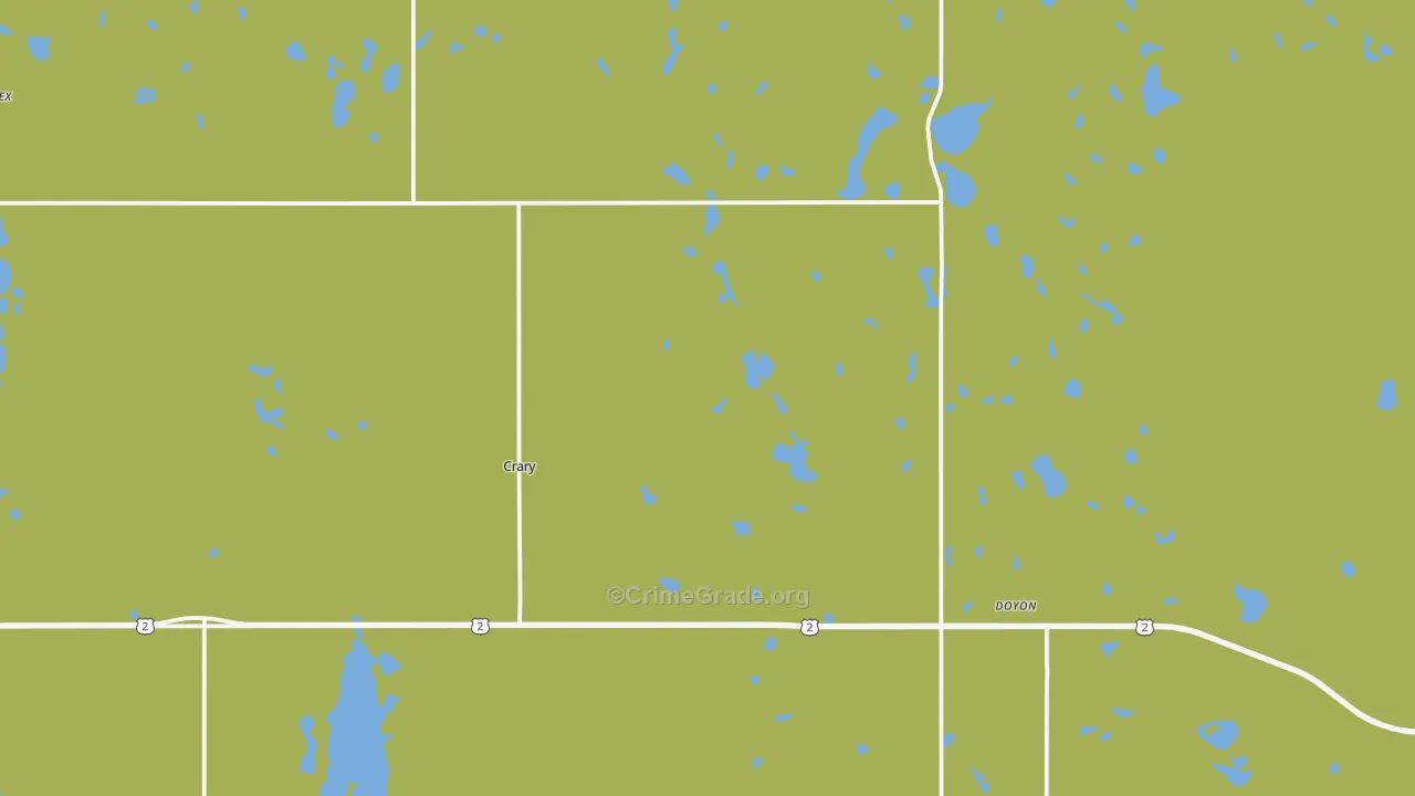58327, ND Map of Drug-Related Crime Rates