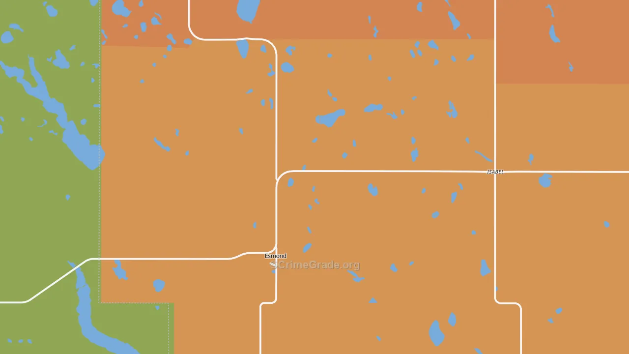 58332, ND Map of Drug-Related Crime Rates
