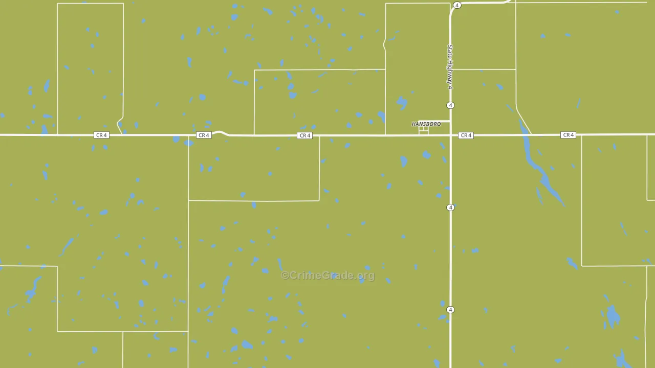 58339, ND Map of Drug-Related Crime Rates