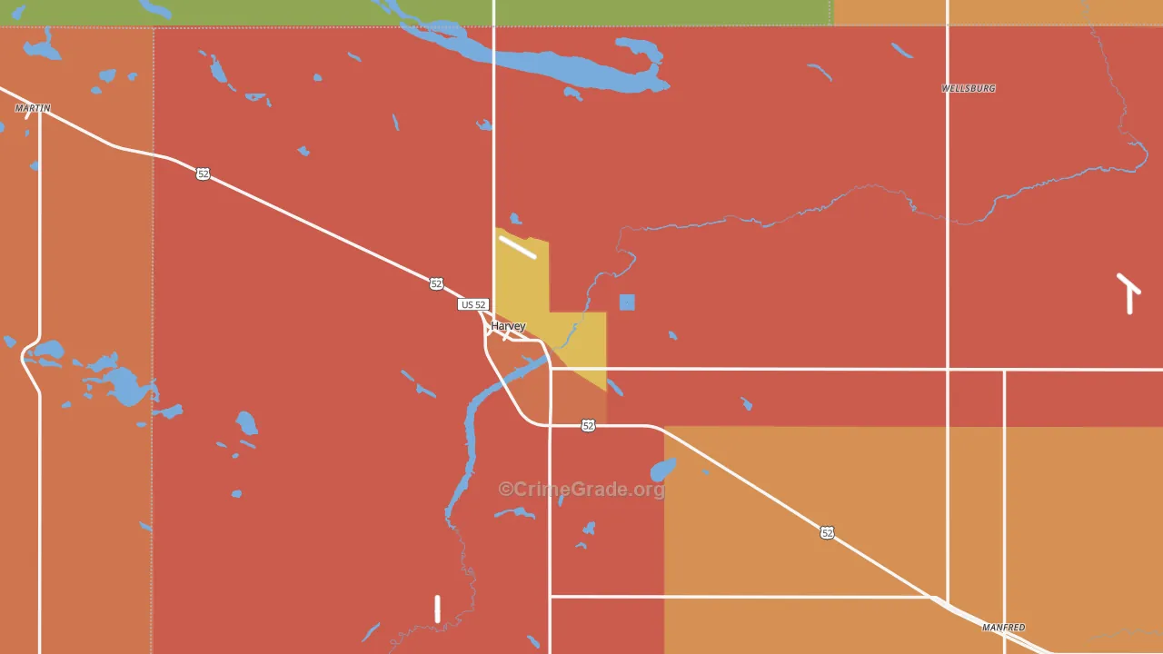 58341, ND Map of Drug-Related Crime Rates
