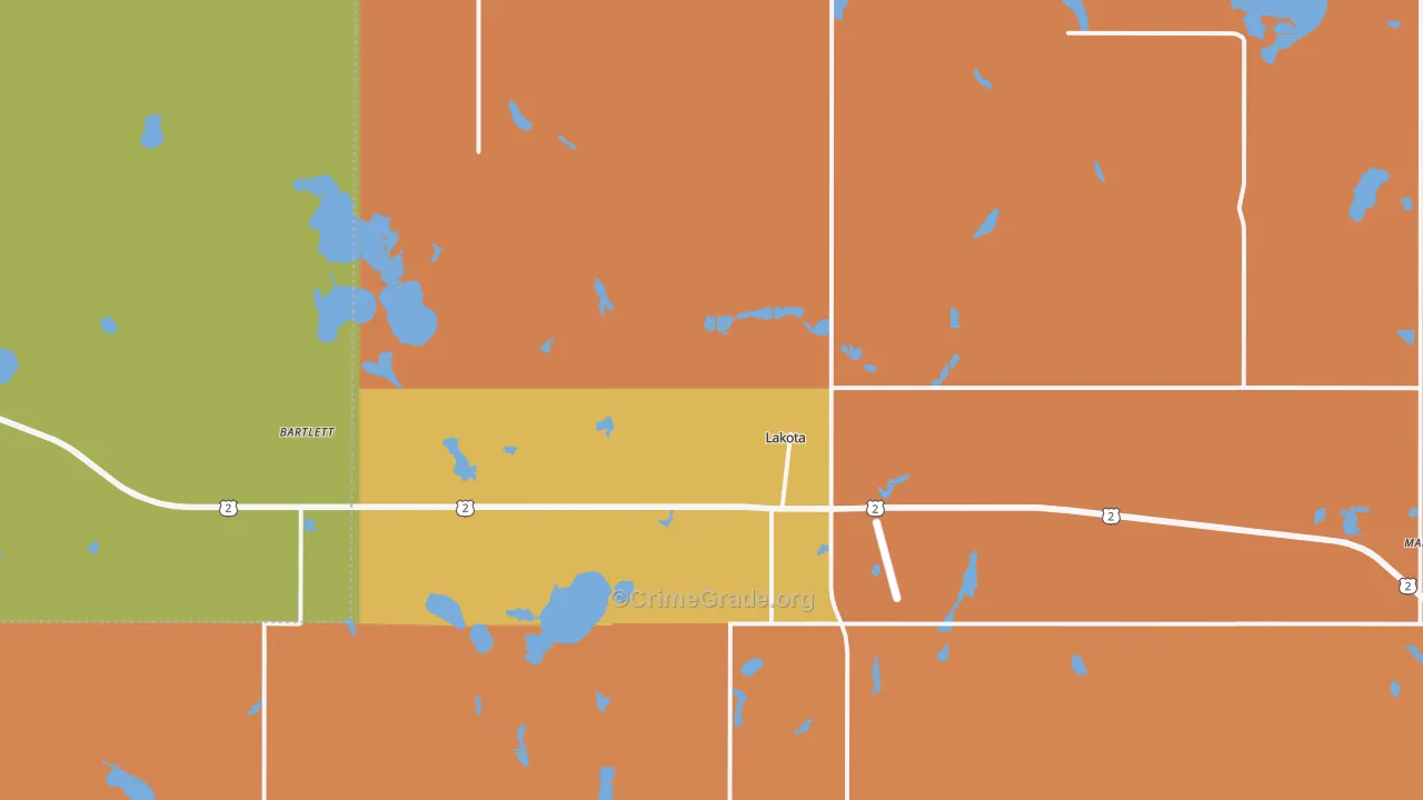 58344, ND Map of Drug-Related Crime Rates