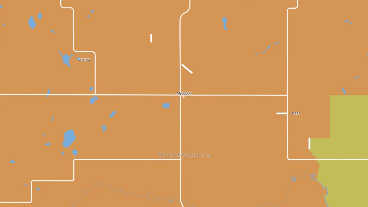 58348, ND Map of Drug-Related Crime Rates