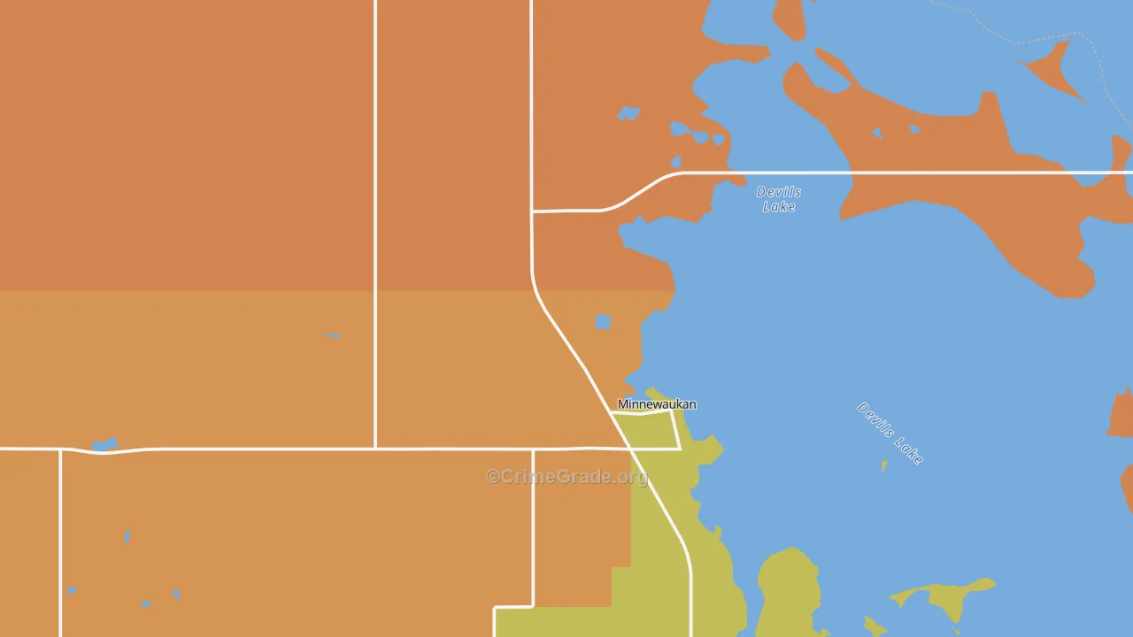 58351, ND Map of Drug-Related Crime Rates
