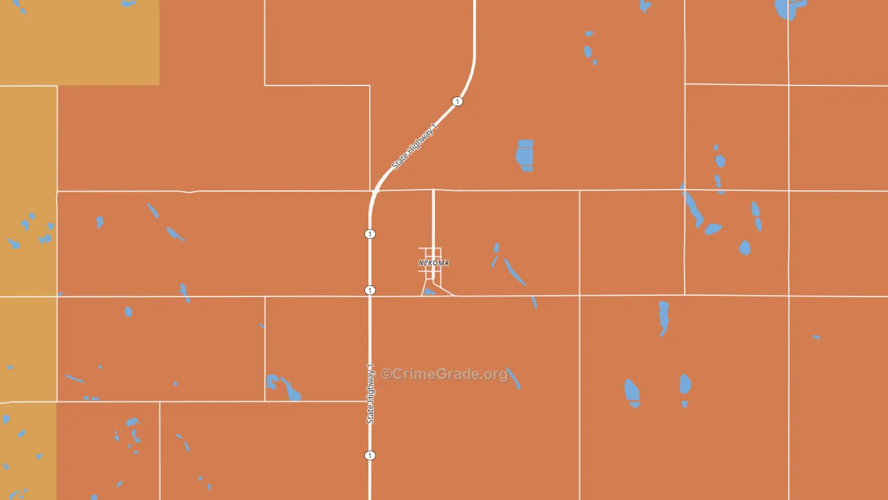 58355, ND Map of Drug-Related Crime Rates