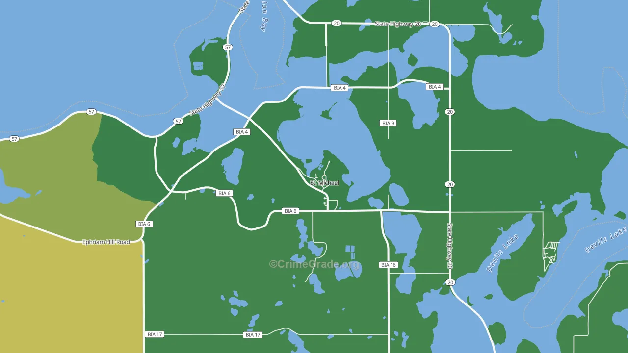 58370, ND Map of Drug-Related Crime Rates