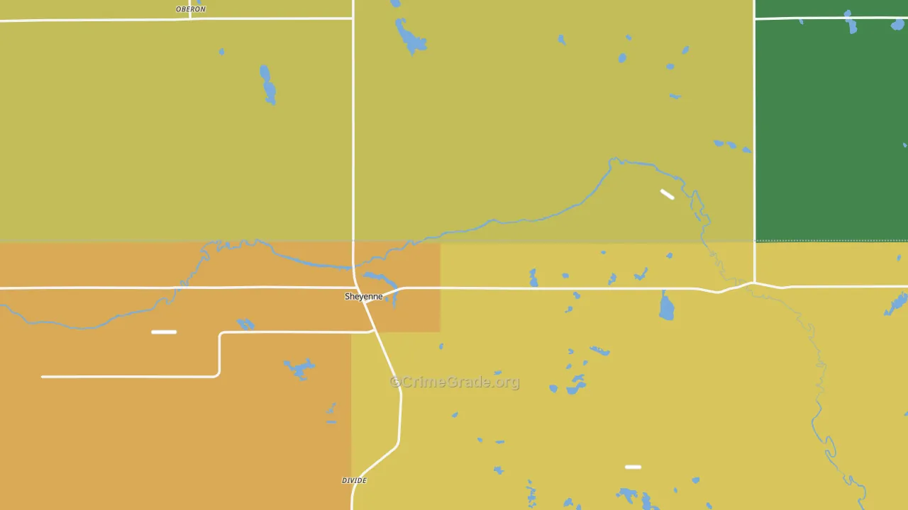 58374, ND Map of Drug-Related Crime Rates
