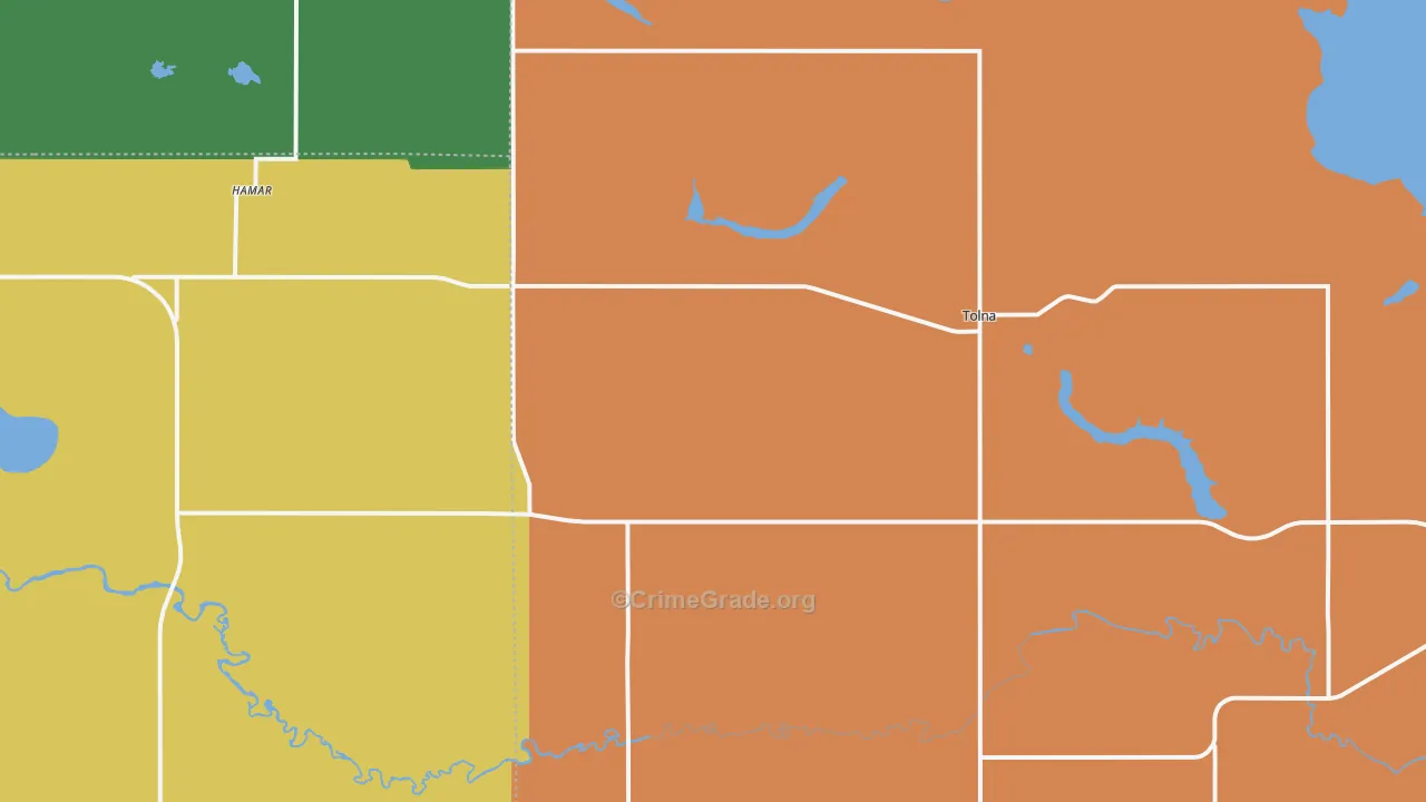 58380, ND Map of Drug-Related Crime Rates