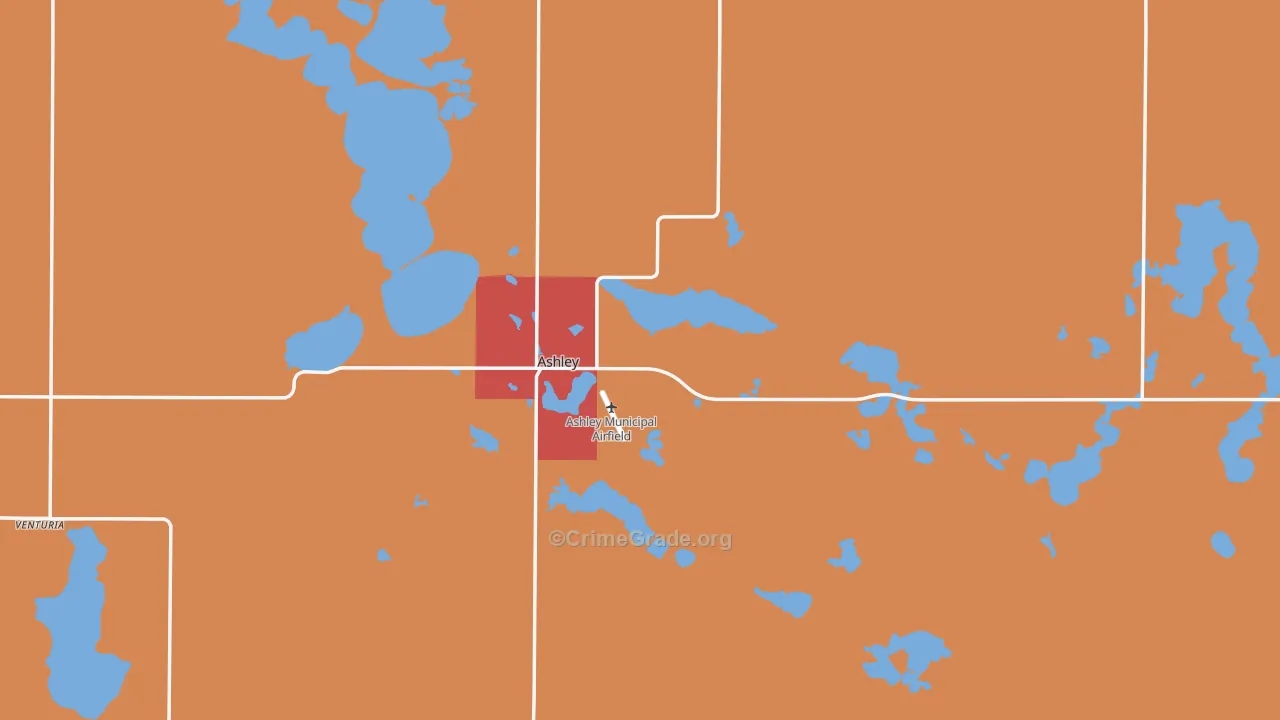 58413, ND Map of Drug-Related Crime Rates