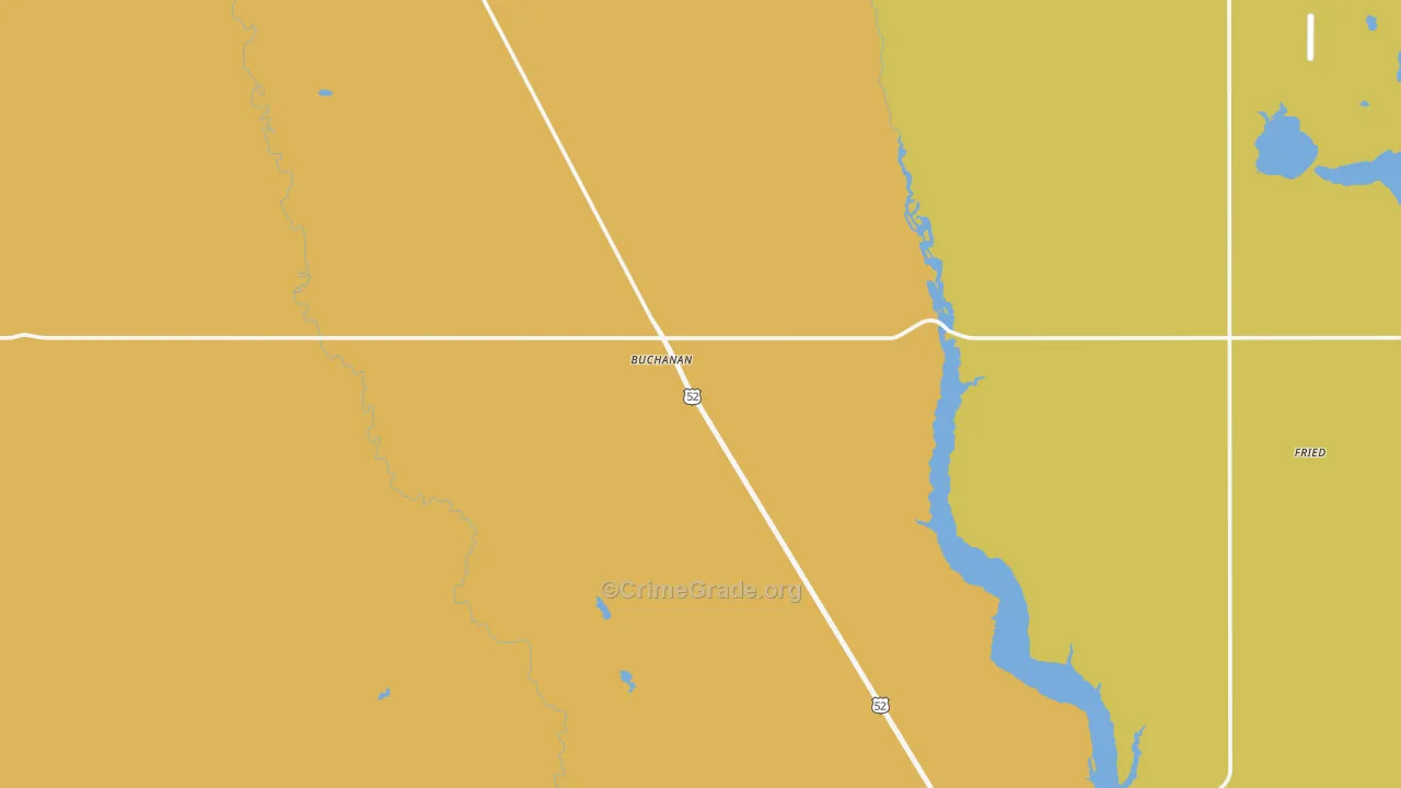 58420, ND Map of Drug-Related Crime Rates