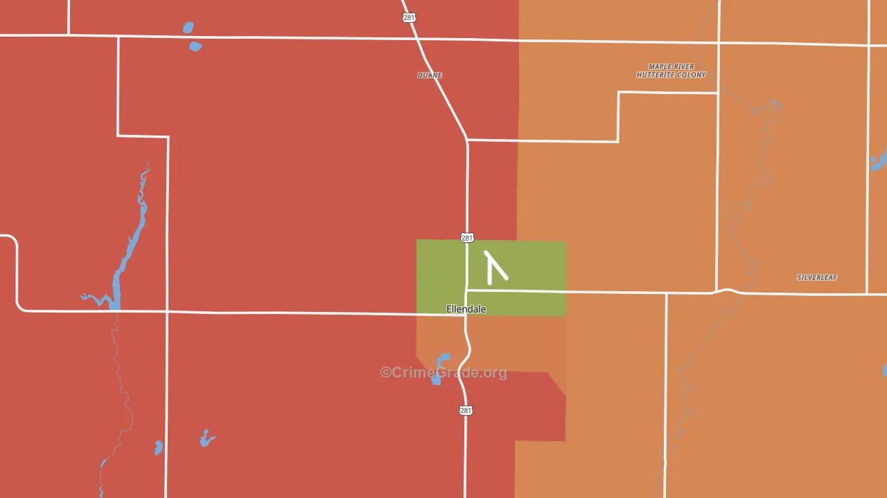 58436, ND Map of Drug-Related Crime Rates