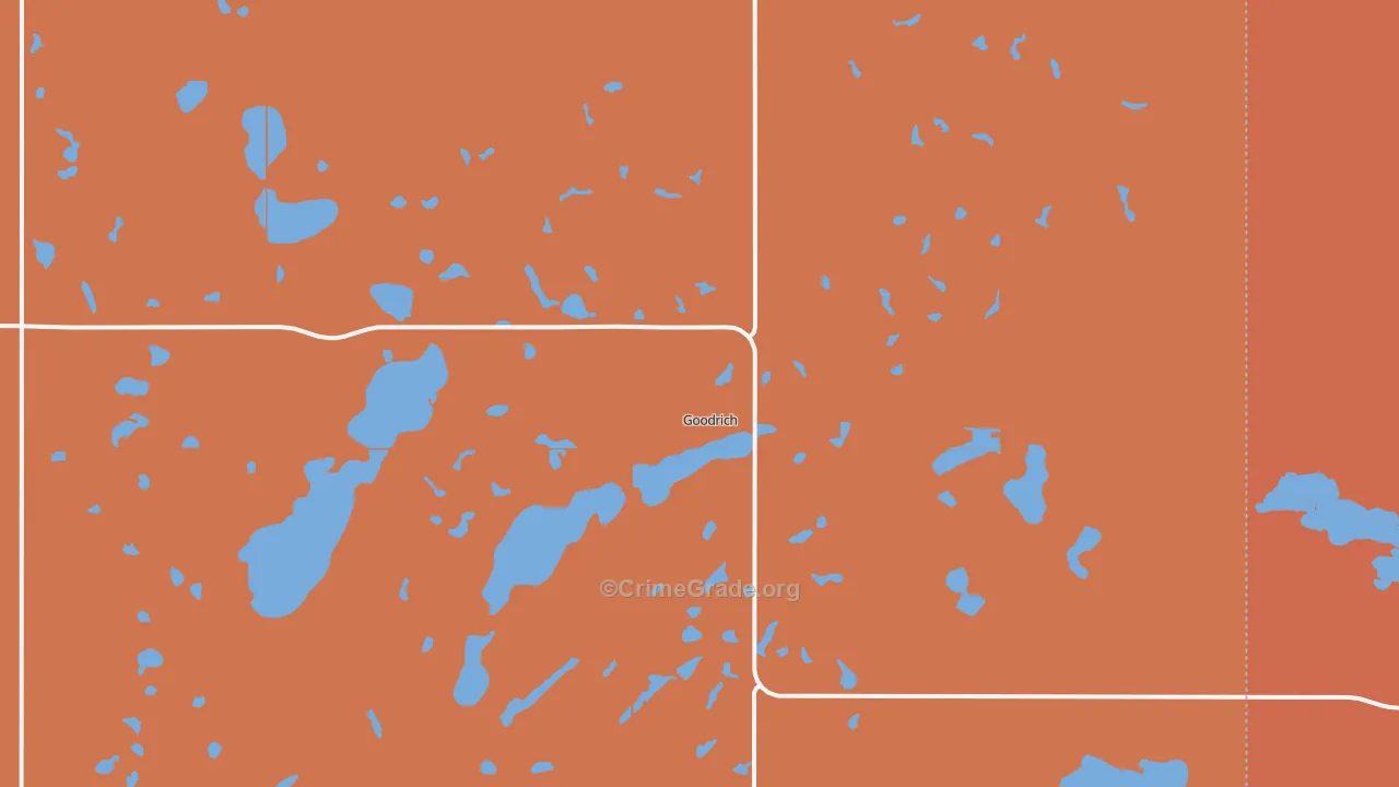 58444, ND Map of Drug-Related Crime Rates