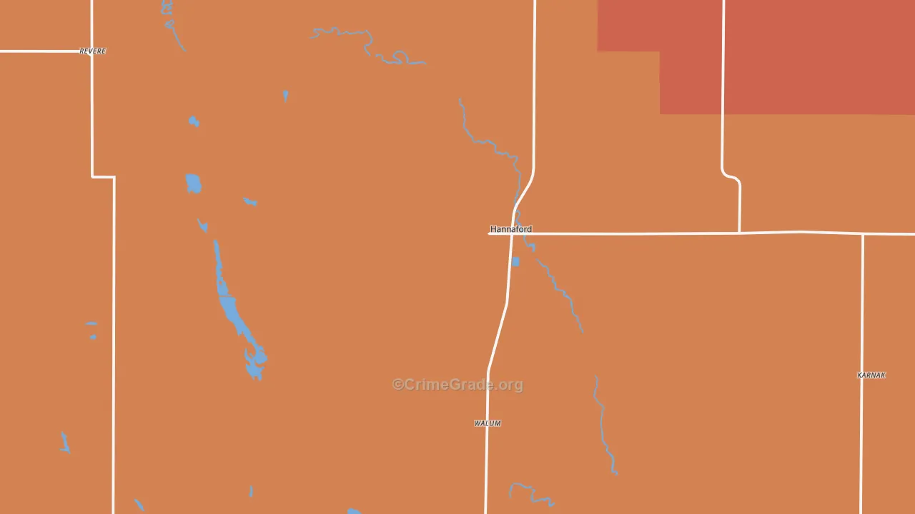 58448, ND Map of Drug-Related Crime Rates