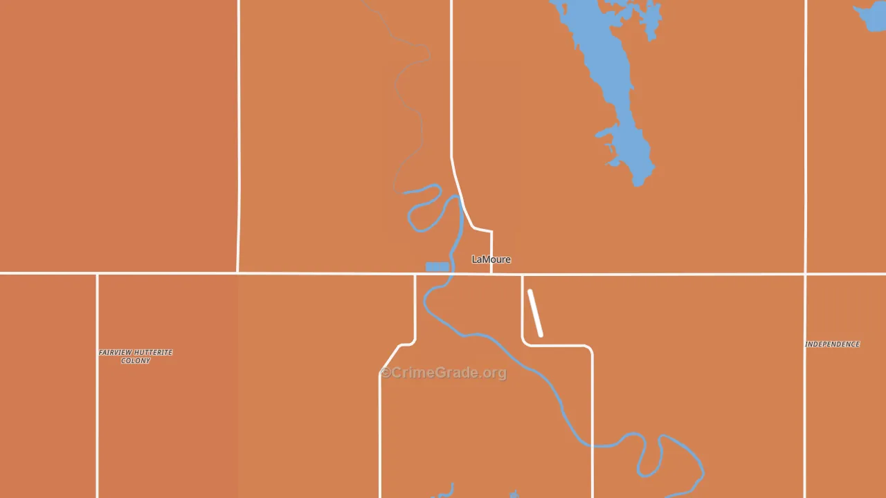 58458, ND Map of Drug-Related Crime Rates