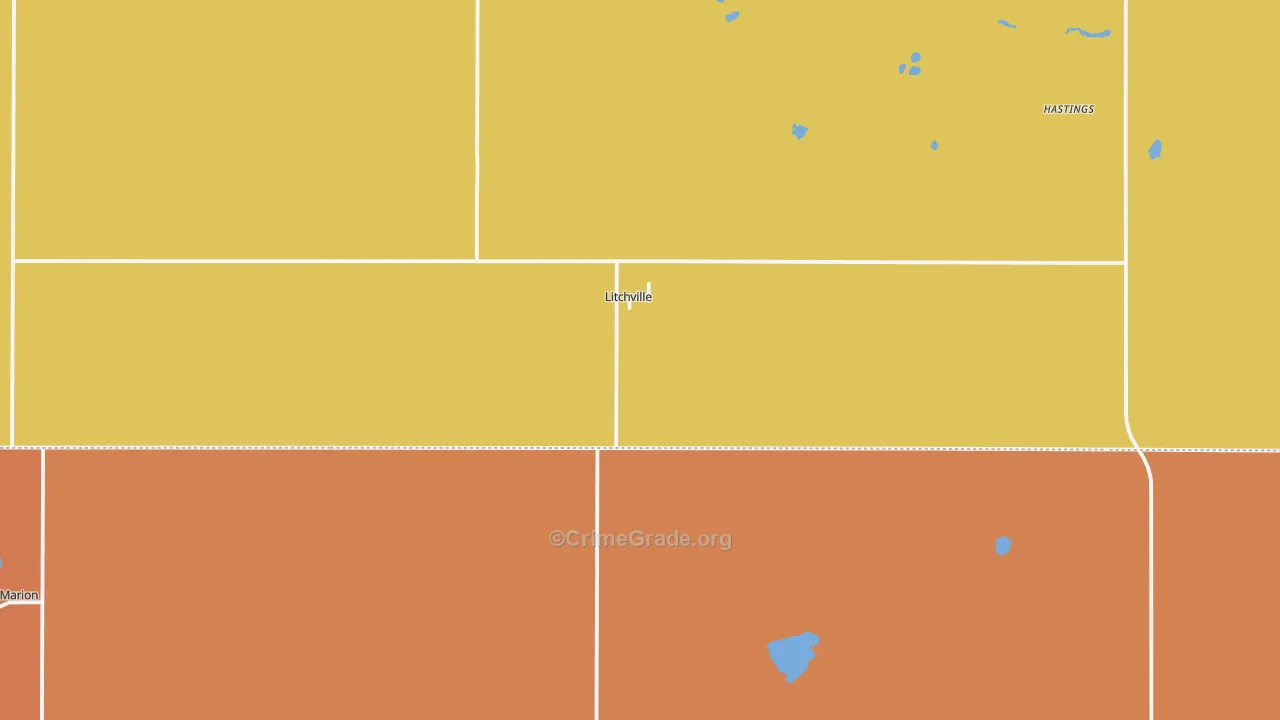 58461, ND Map of Drug-Related Crime Rates