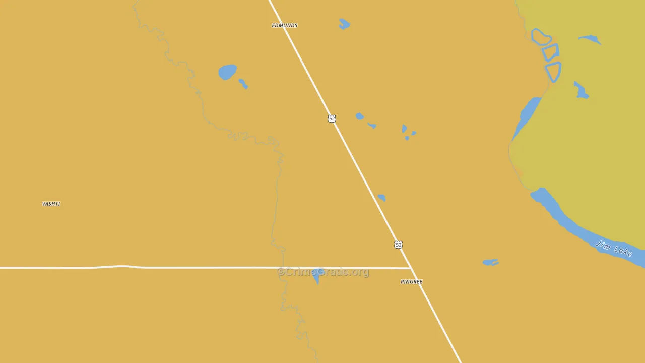 58476, ND Map of Drug-Related Crime Rates