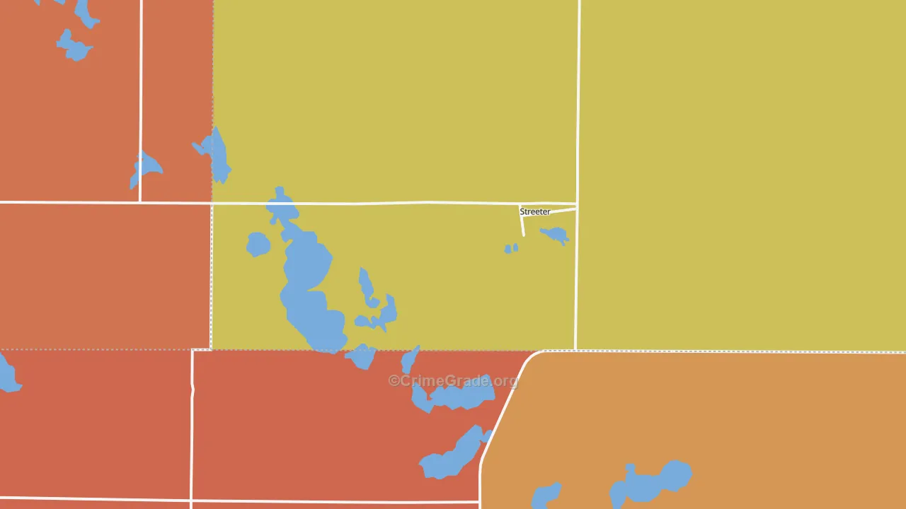58483, ND Map of Drug-Related Crime Rates