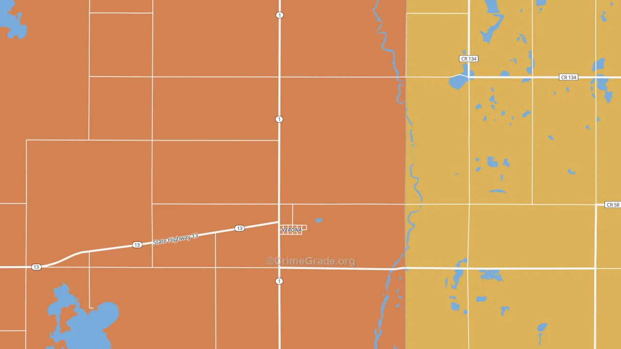 58490, ND Map of Drug-Related Crime Rates