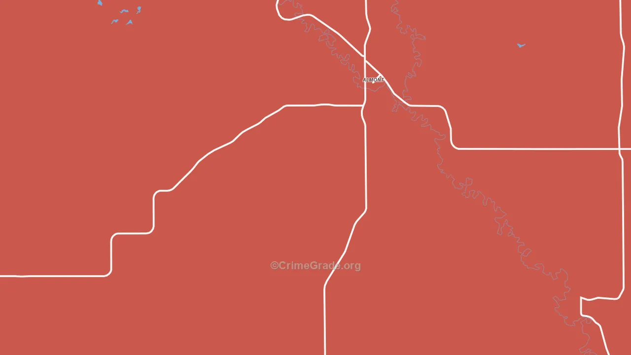 58520, ND Map of Drug-Related Crime Rates