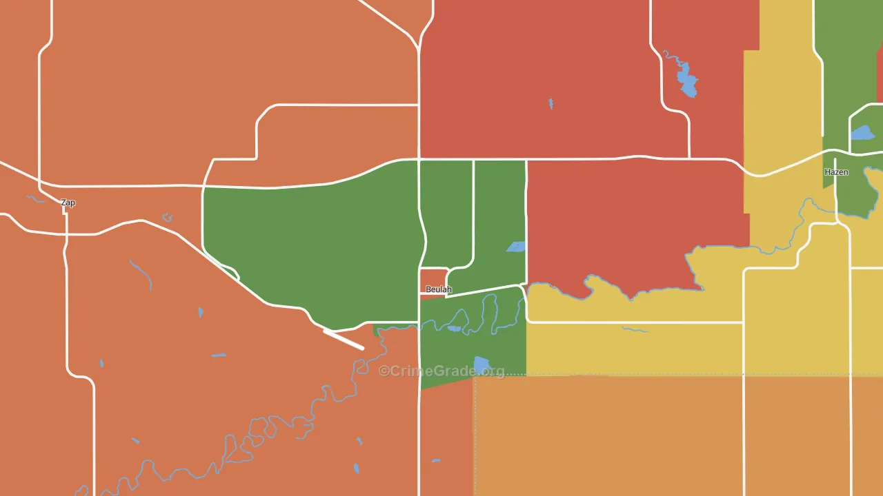 58523, ND Map of Drug-Related Crime Rates