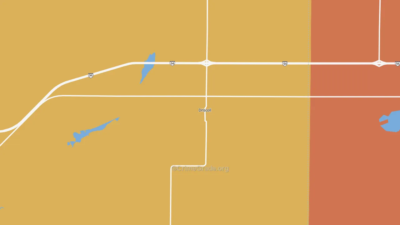 58532, ND Map of Drug-Related Crime Rates