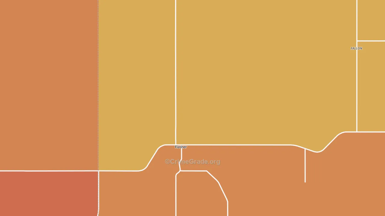 58535, ND Map of Drug-Related Crime Rates