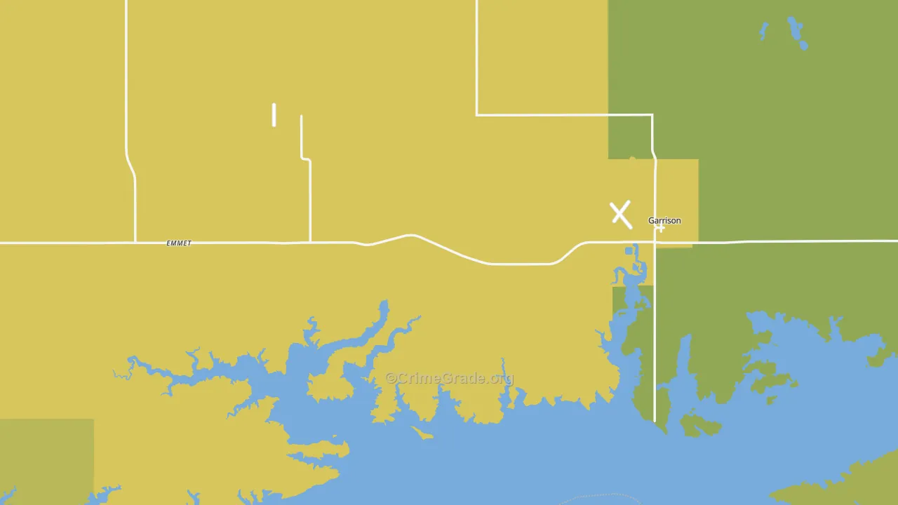 58540, ND Map of Drug-Related Crime Rates