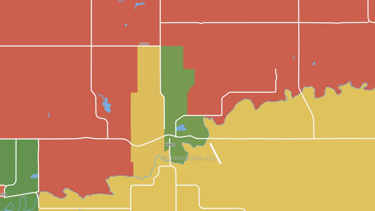 58545, ND Map of Drug-Related Crime Rates