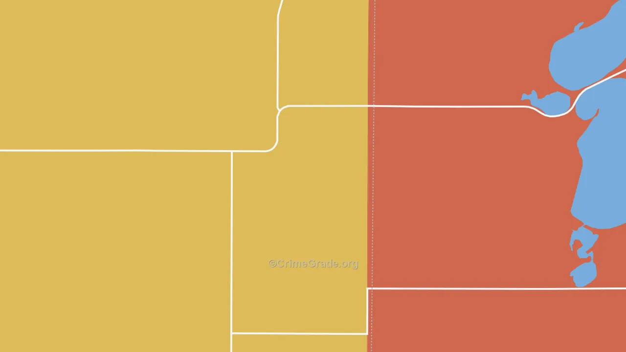 58549, ND Map of Drug-Related Crime Rates
