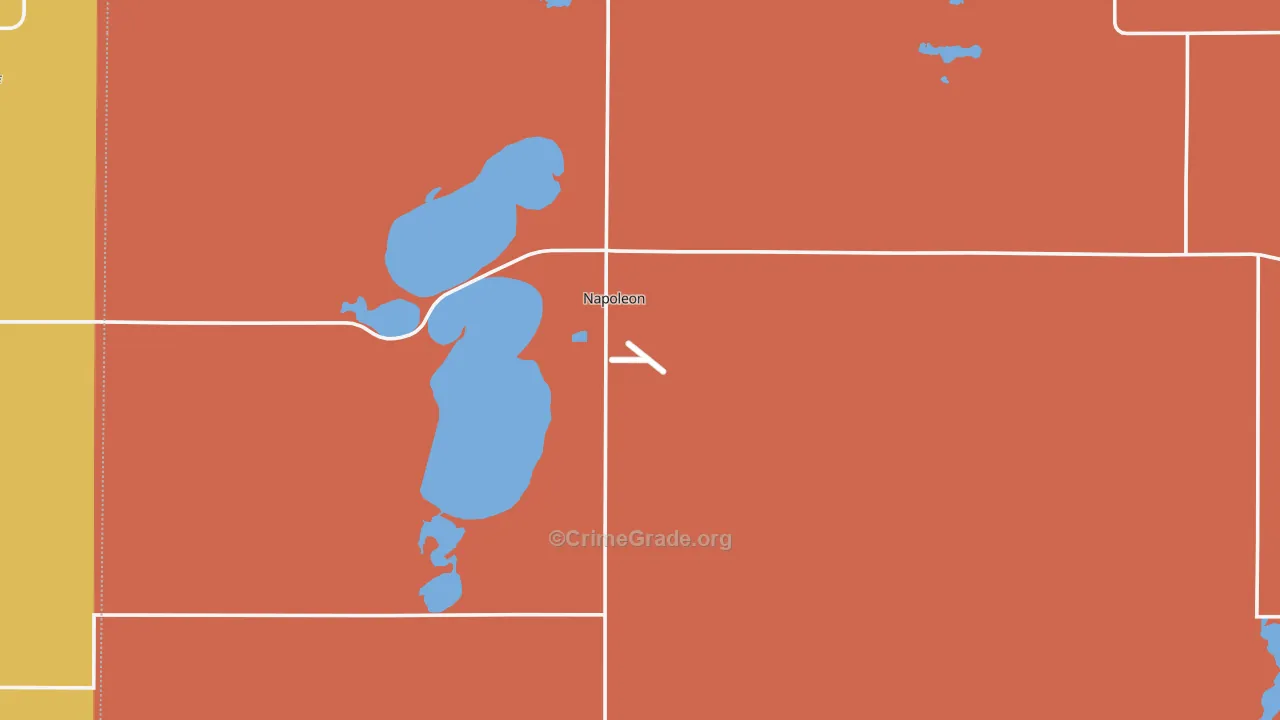 58561, ND Map of Drug-Related Crime Rates