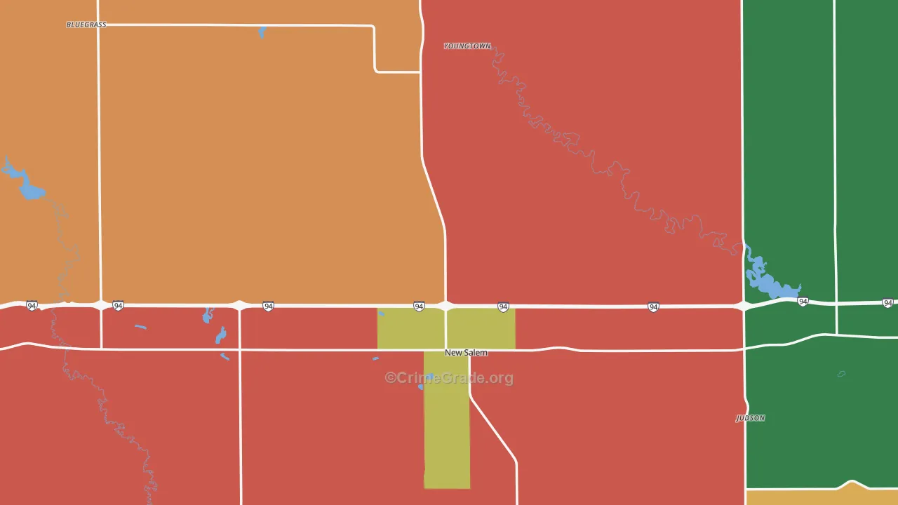 58563, ND Map of Drug-Related Crime Rates