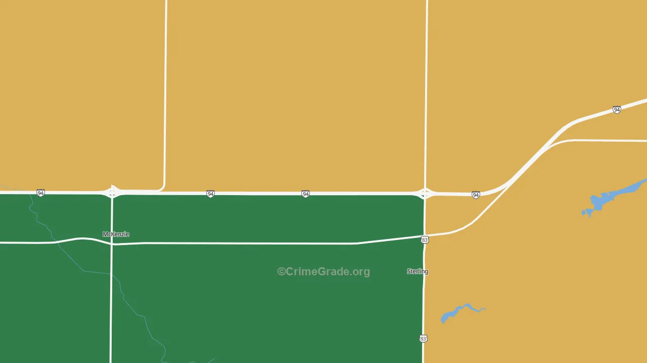 58572, ND Map of Drug-Related Crime Rates