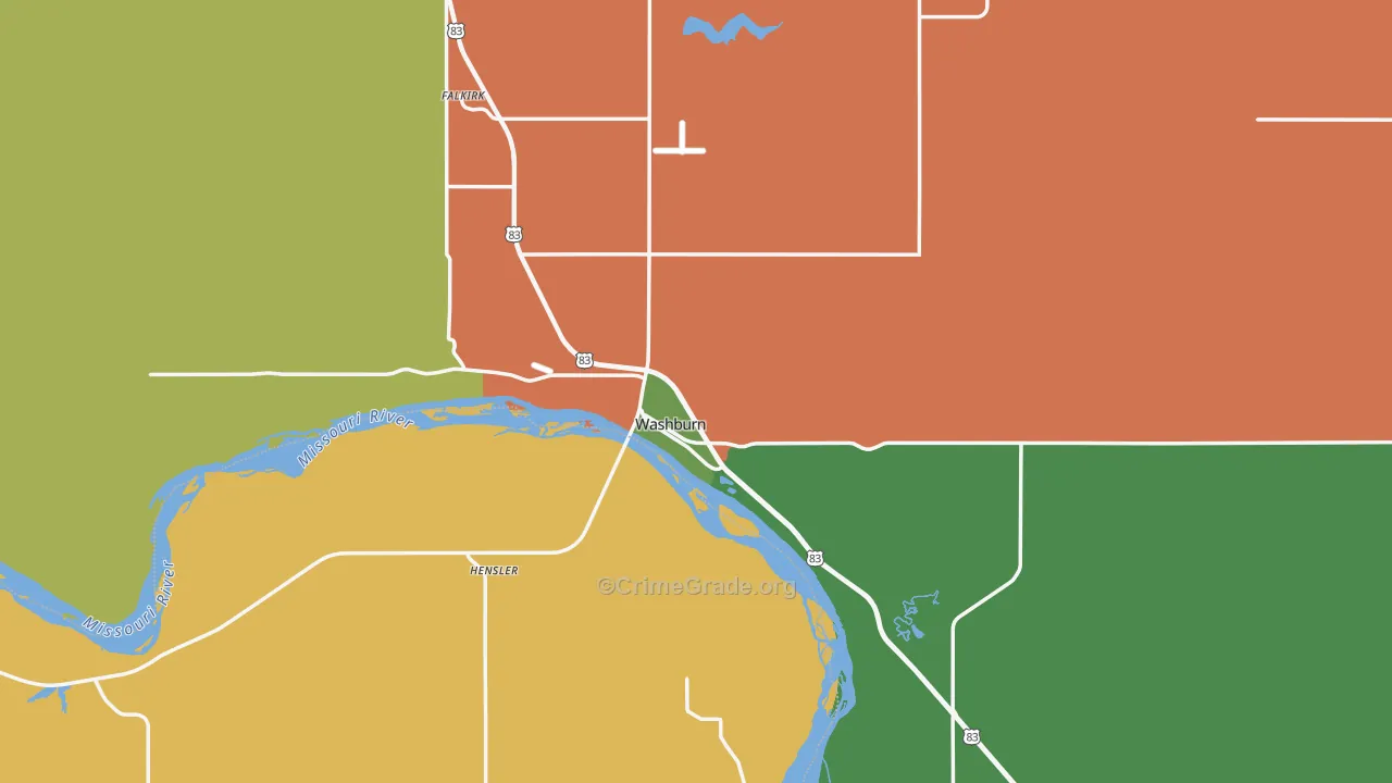 58577, ND Map of Drug-Related Crime Rates