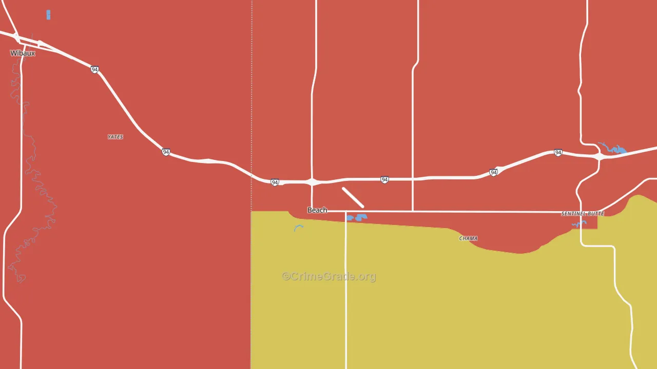 58621, ND Map of Drug-Related Crime Rates