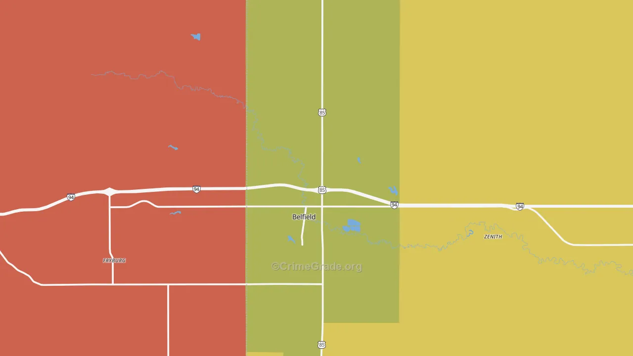 58622, ND Map of Drug-Related Crime Rates