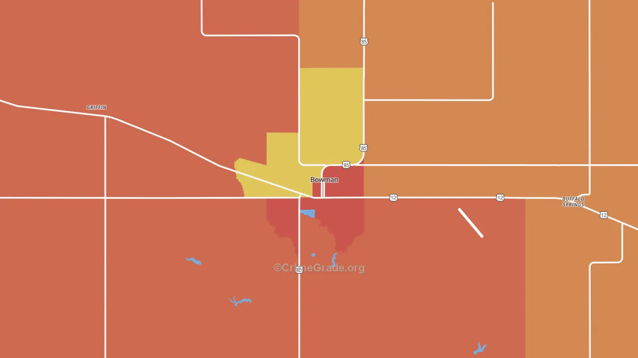 58623, ND Map of Drug-Related Crime Rates