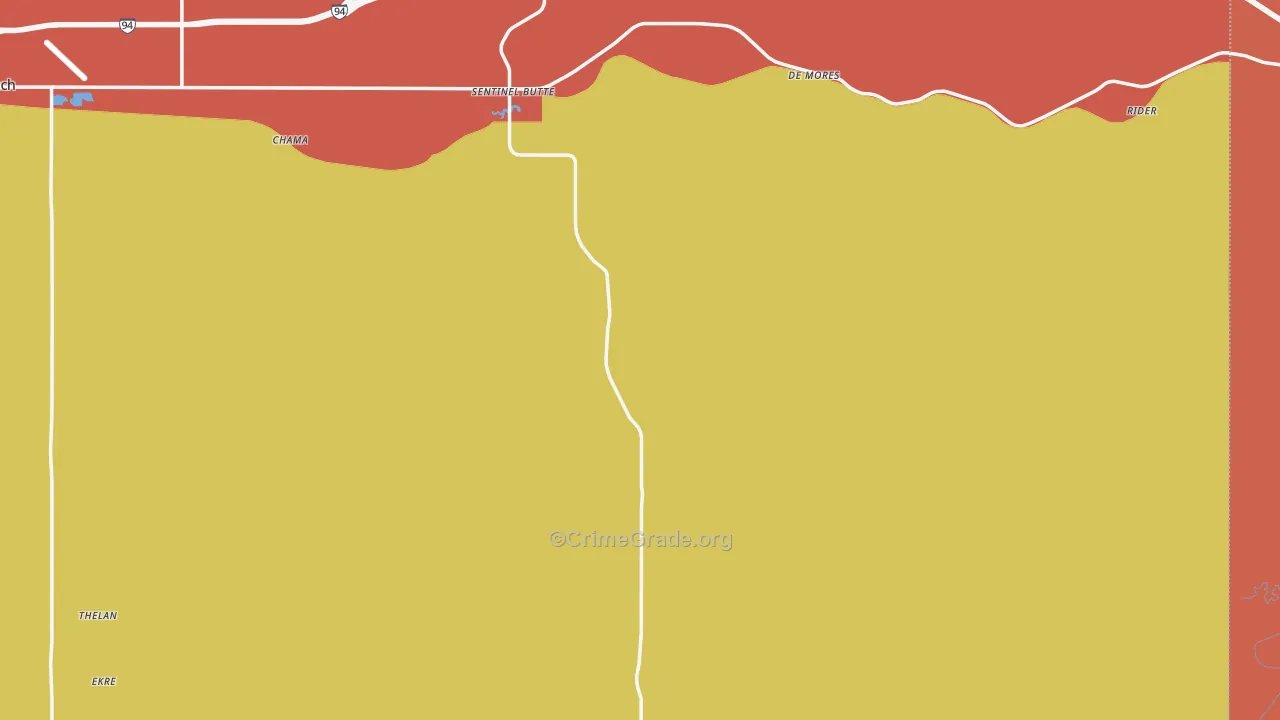58654, ND Map of Drug-Related Crime Rates